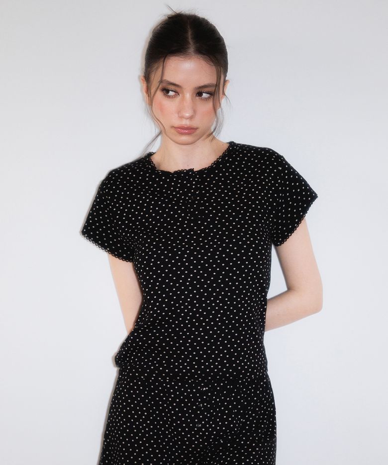 Rose & Berry Lounge T-shirt [Black]