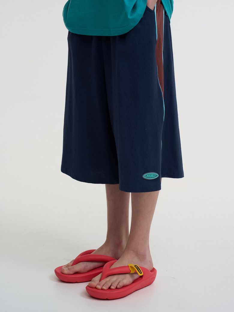 COLOR-BLOCK BERMUDA SHORTS_NAVY