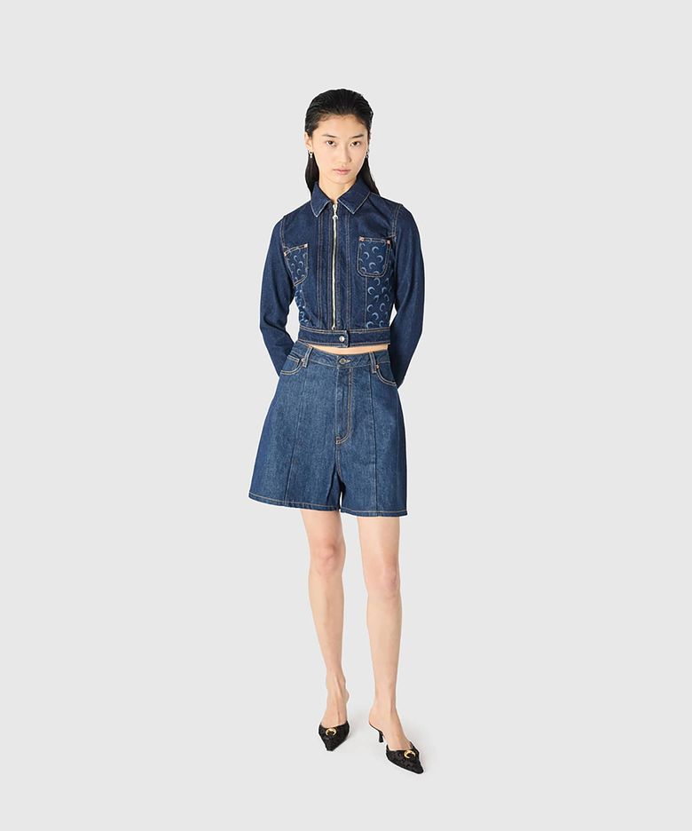 (W) 데님 쇼츠 미드나잇 블루 MIDNIGHT BLUE DENIM SHORTS BL80 MIDNIGHT BLUE