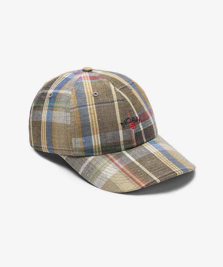 (U) 린넨 플레이드 6패널 브라운 플레이드 LINEN PLAID 6-PANEL BROWN PLAID