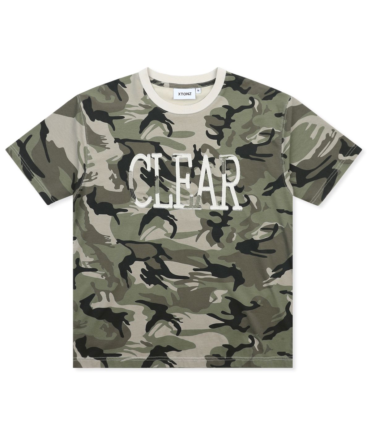 엑스톤즈(XTONZ) XTT159 컷오프 아플리케 카모 티셔츠 (CAMO)