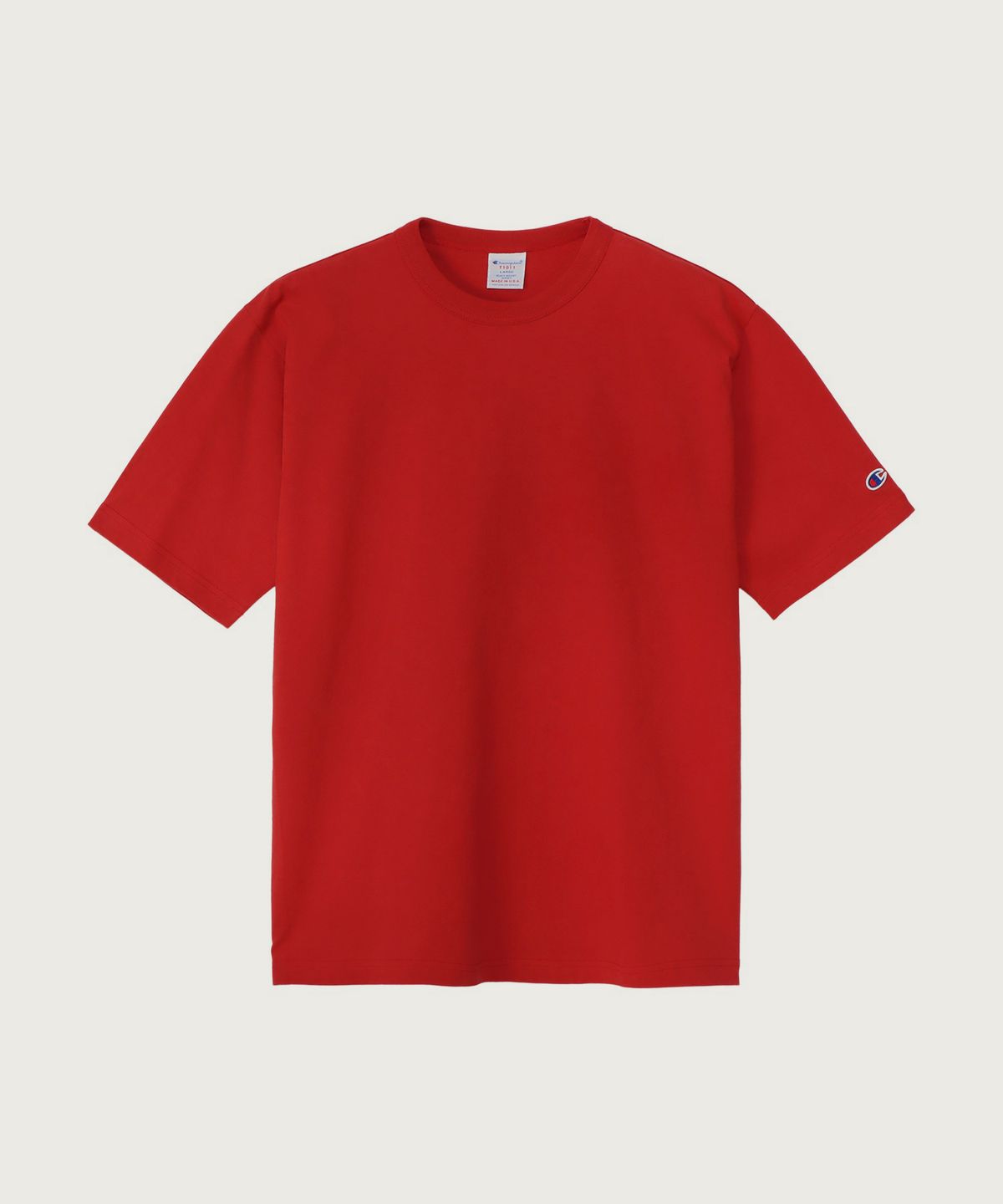 챔피온(CHAMPION) T1011 헤비웨이트 티셔츠 Red (Made in USA)