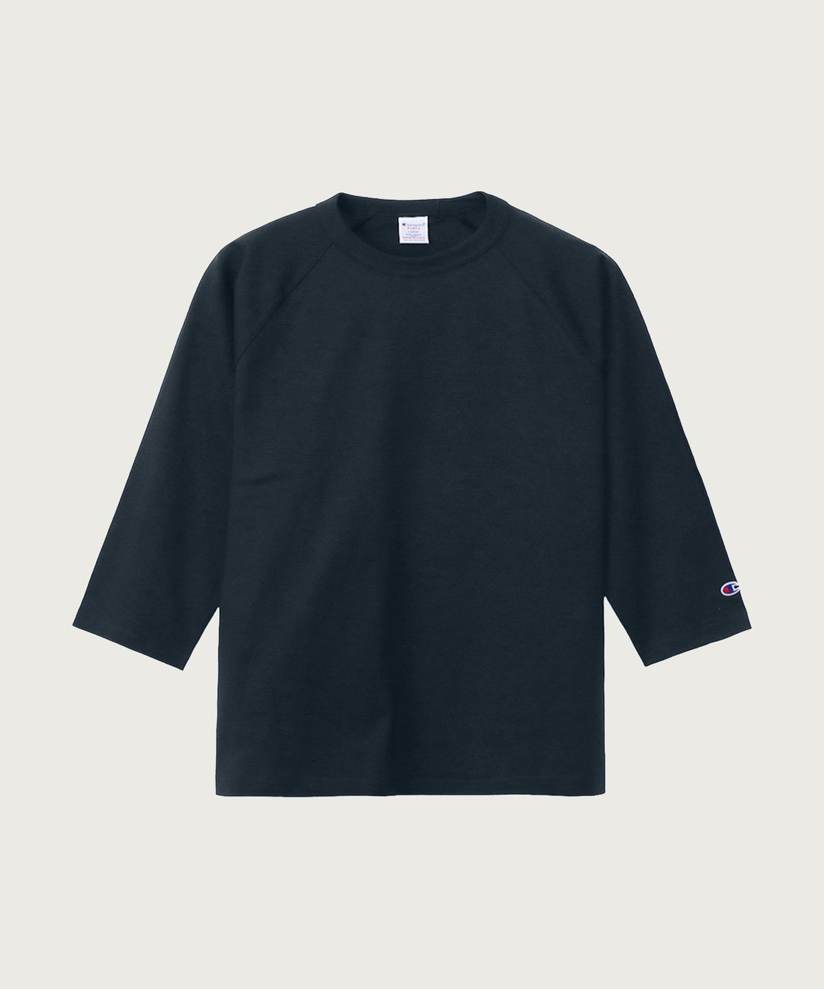 챔피온(CHAMPION) T1011 헤비웨이트 래글런 7부 슬리브 티셔츠 Navy (Made in USA)