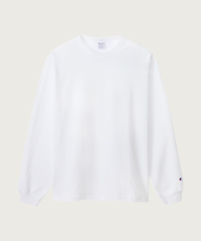 T1011 헤비웨이트 래글런 롱슬리브 티셔츠 White (Made in USA)
