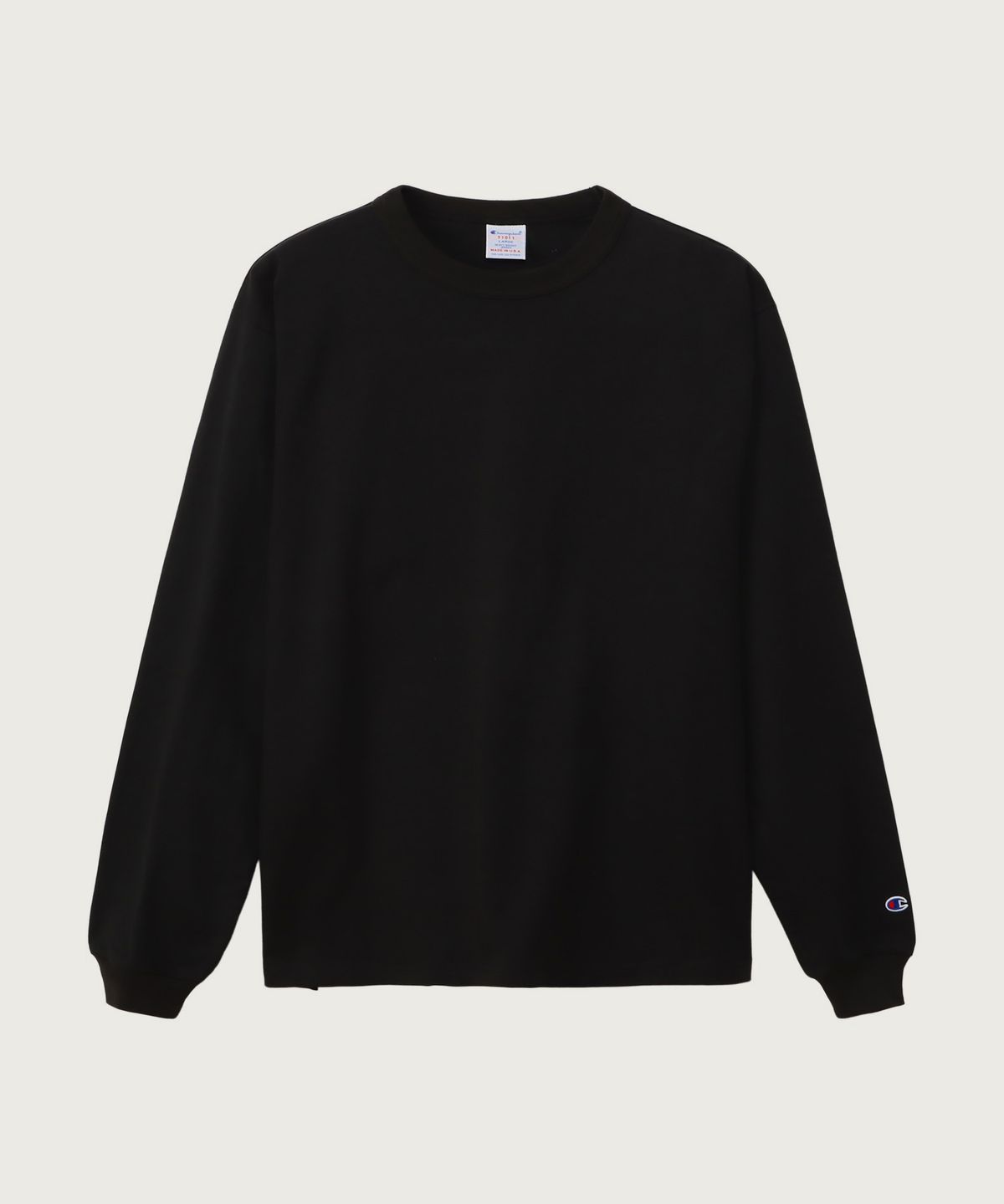 챔피온(CHAMPION) T1011 헤비웨이트 래글런 롱슬리브 티셔츠 Black (Made in USA)