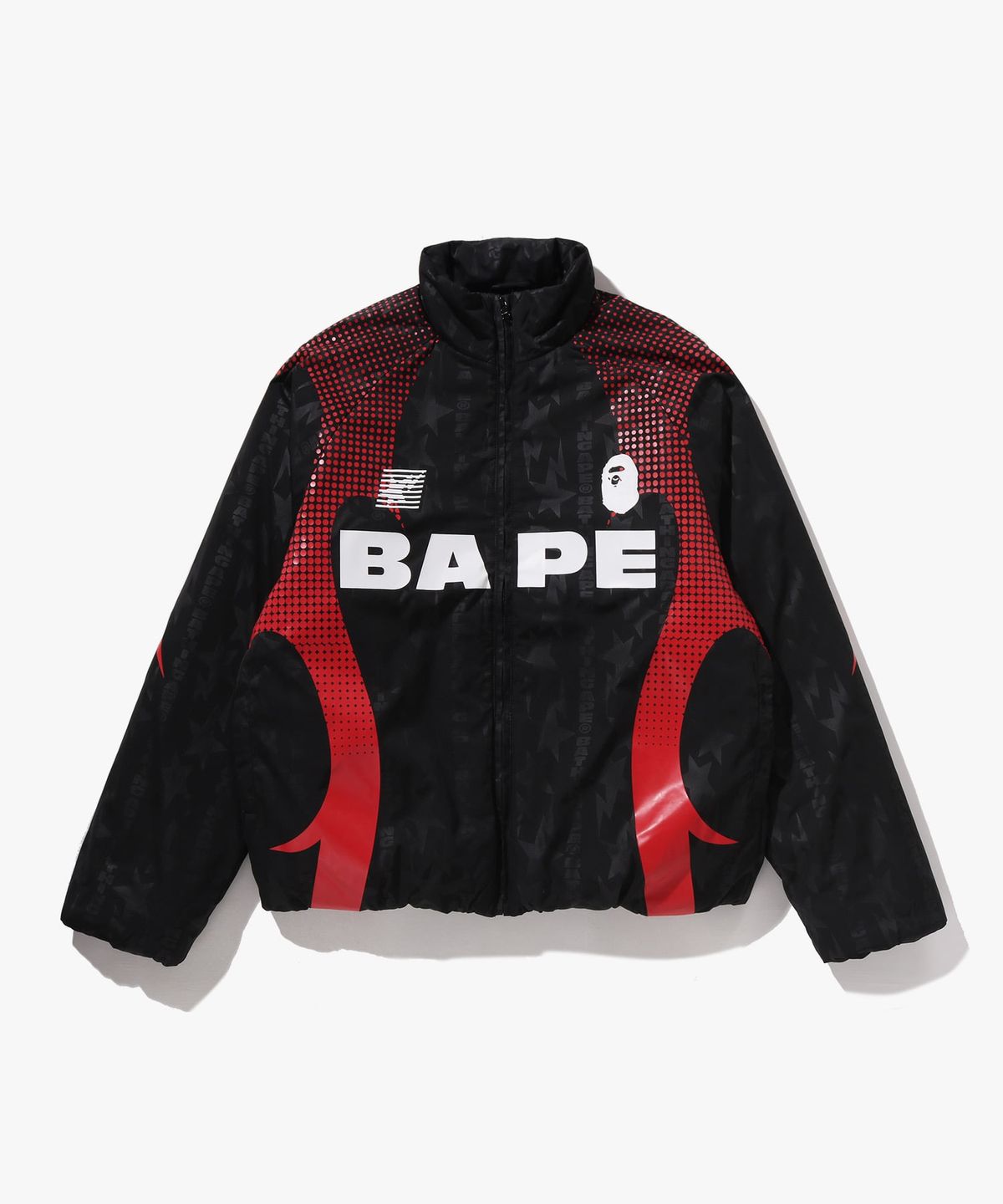 베이프(BAPE) 아바 프레임 모노그램 자카드 멀티 로고 패디드 자켓(M) BLACK