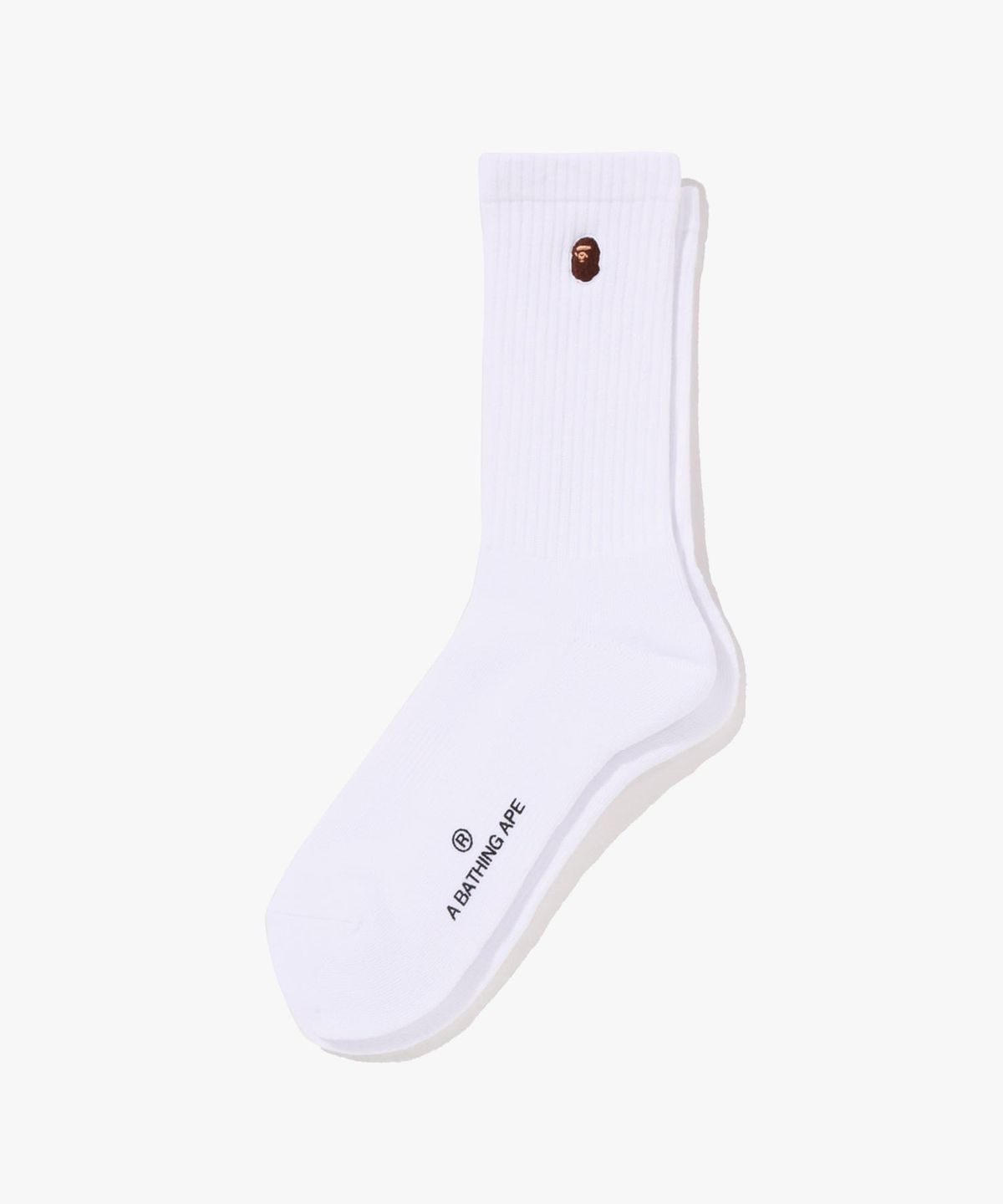 베이프(BAPE) 에이프 헤드 원포인트 양말(M) WHITE