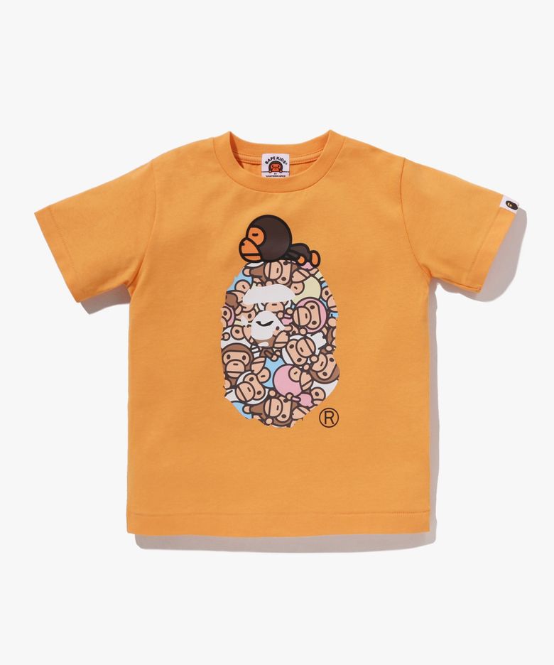 올 베이비 마일로 멀티 마일로 온 빅 에이프 티셔츠(KIDS) ORANGE