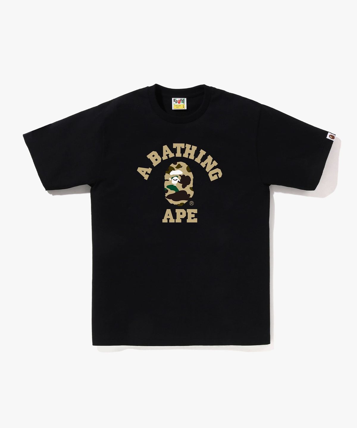 베이프(BAPE) 퍼스트 카모 콜리지 티셔츠(M) BLACK/YELLOW