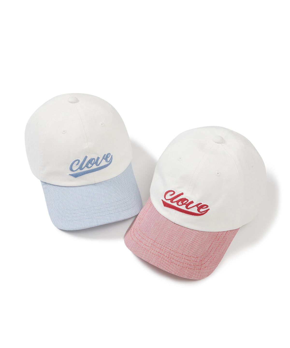 클로브(CLOVE) [26SM clove] Stripe Colorblock Logo Ball Cap (2color)