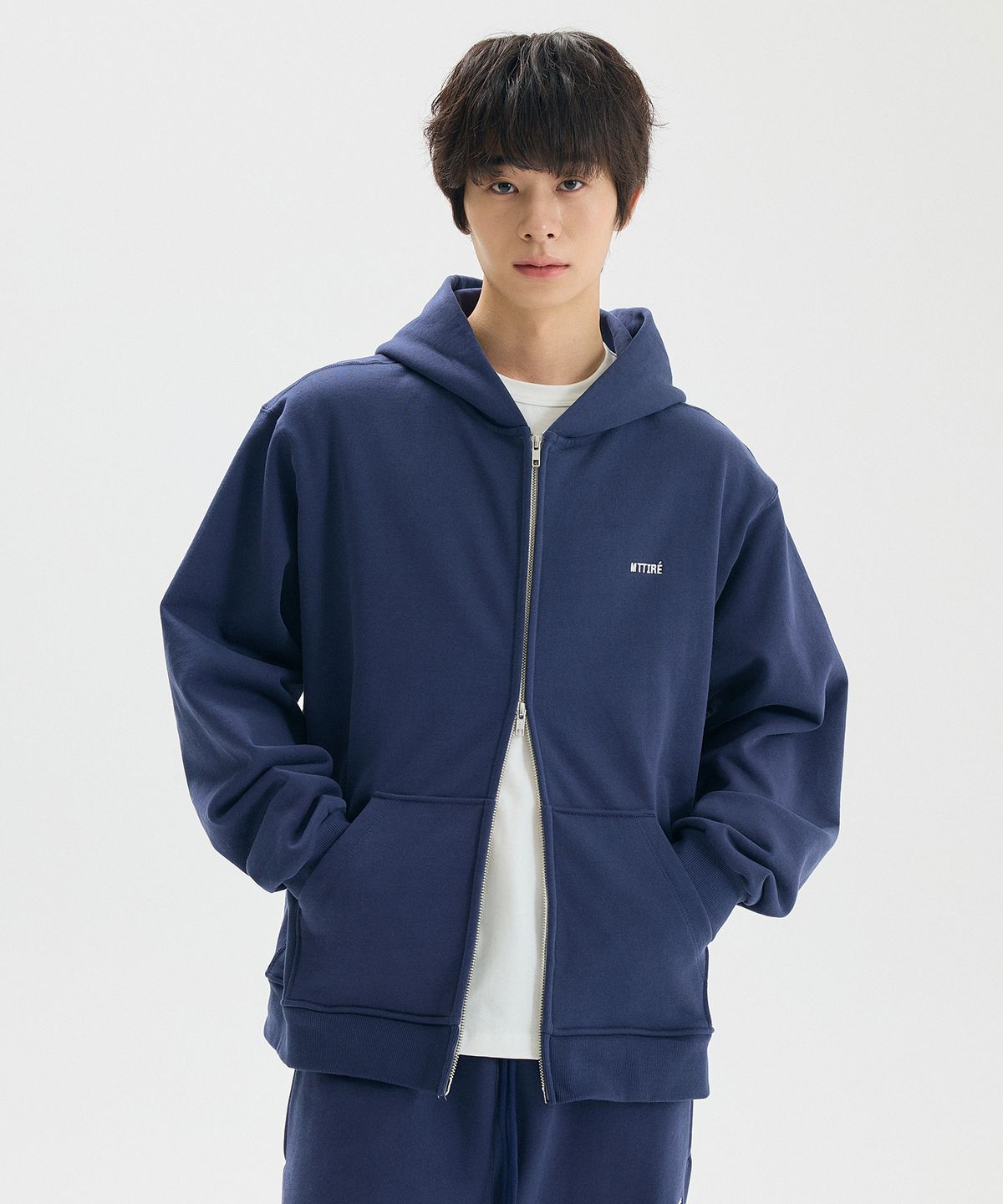 마티레(MTTIRÉ) 2Way Basic Zip-Up / Navy