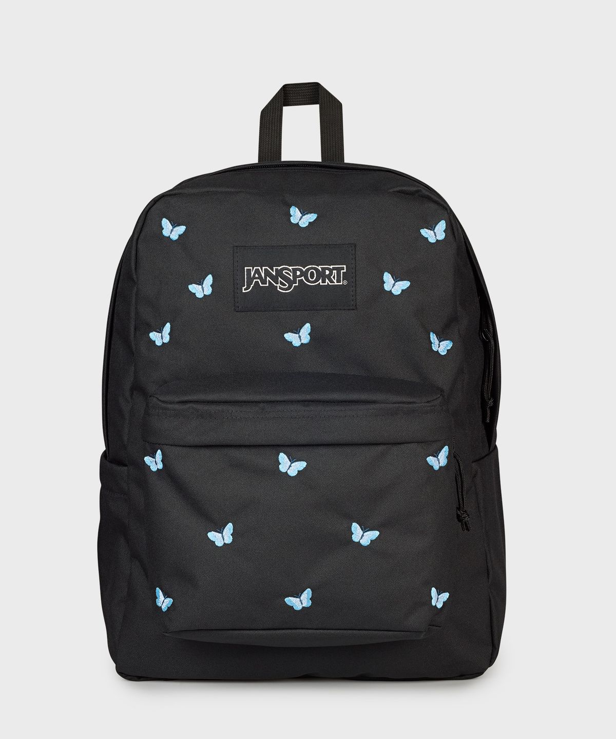 잔스포츠(JANSPORT) 슈퍼브레이크 플러스 랩탑 FX TINY BUTTERFLIES BLACK