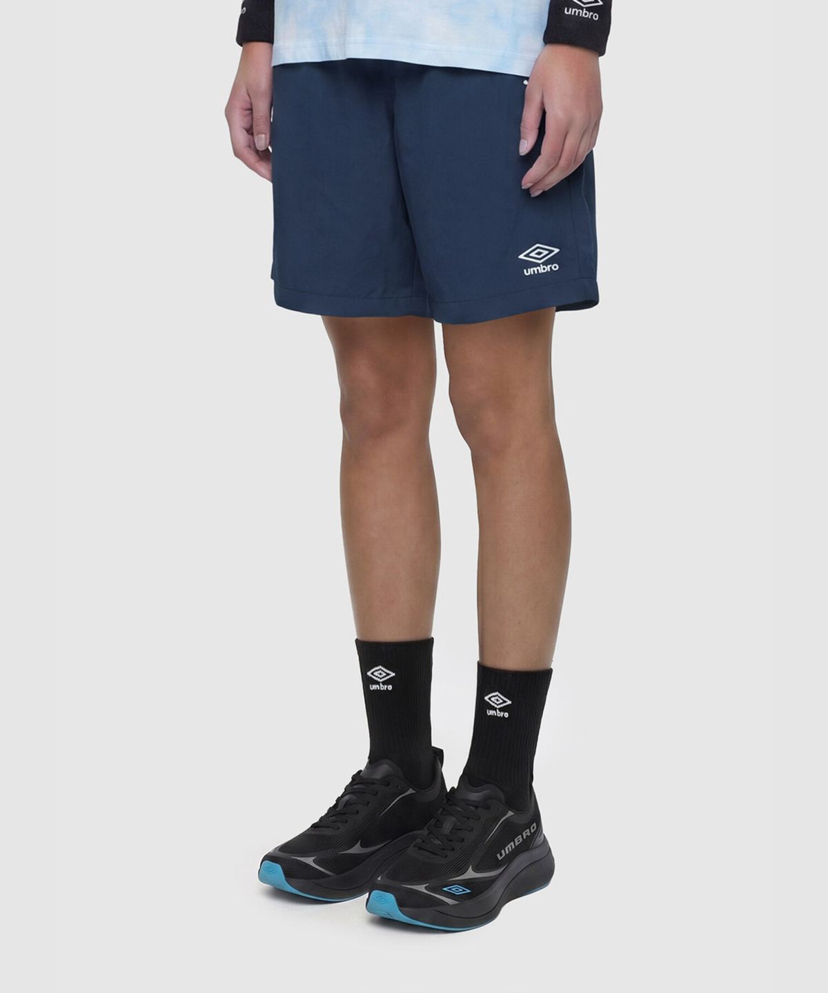 엄브로(UMBRO) [COOLING] 슬로우킥 냉감 4부 반바지 네이비 UR223SHP53