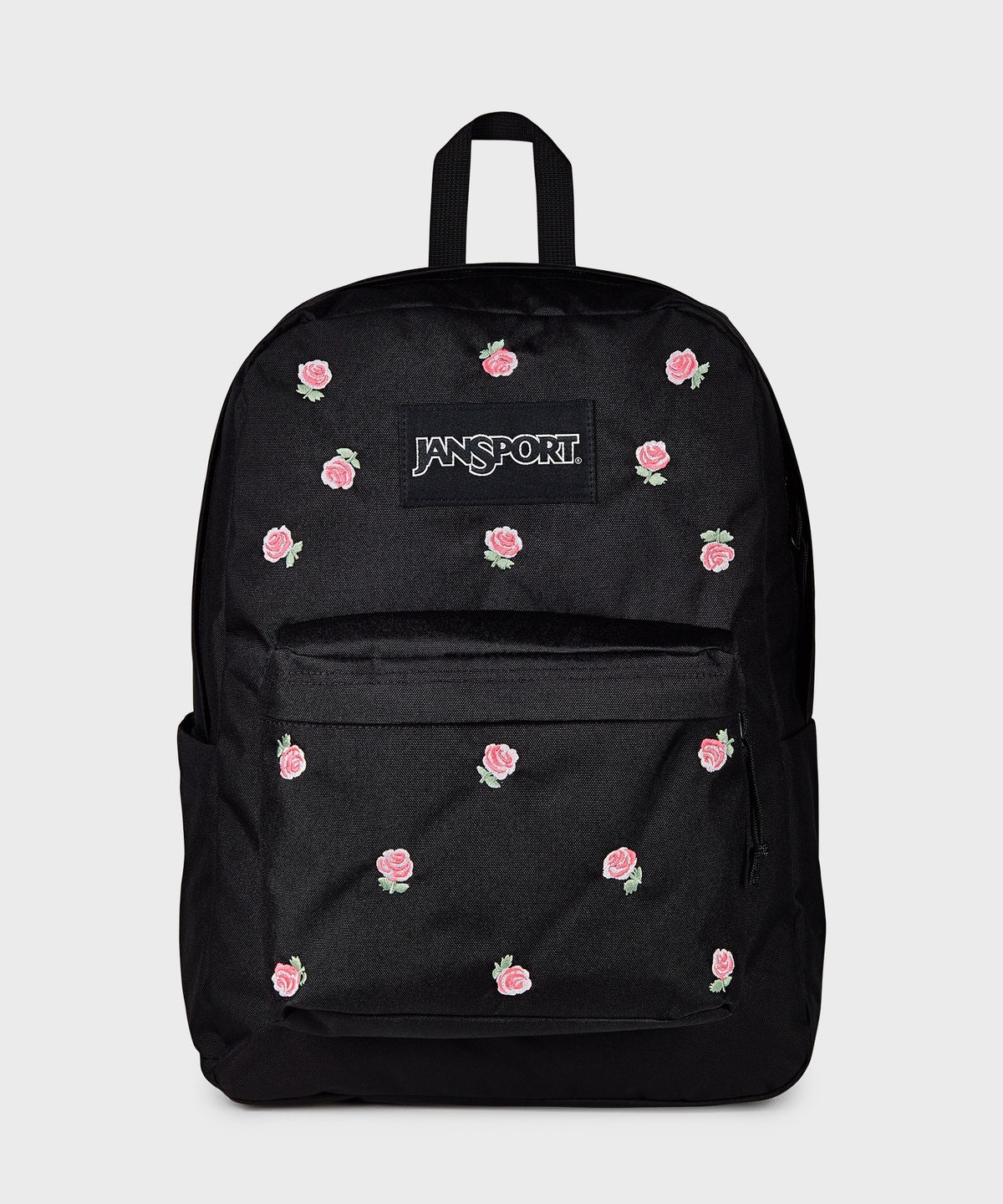 잔스포츠(JANSPORT) 슈퍼브레이크 플러스 랩탑 FX JUST A ROSE EMBROIDERY BLACK