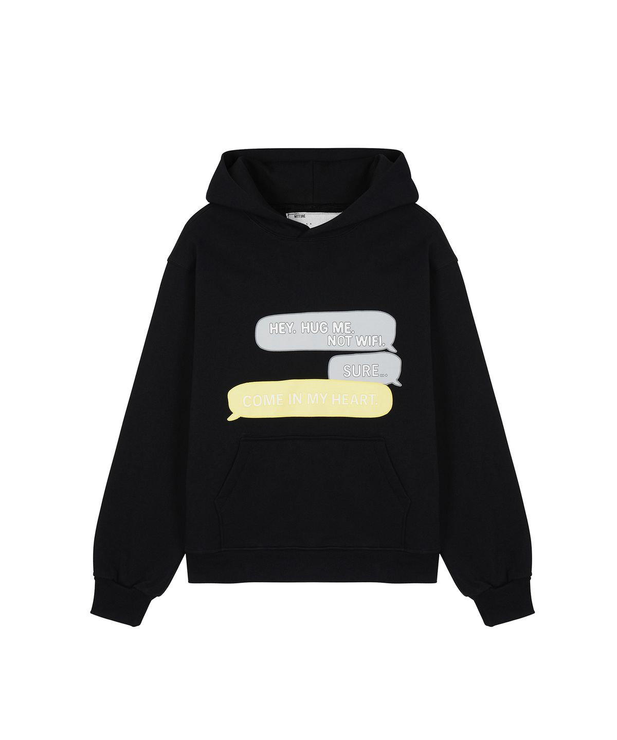 마티레(MTTIRÉ) Not Wifi Message Hoodie / Black