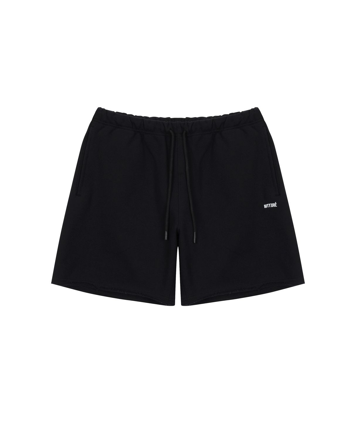 마티레(MTTIRÉ) BASIC LOGO SHORT SWEAT PANTS / BLACK