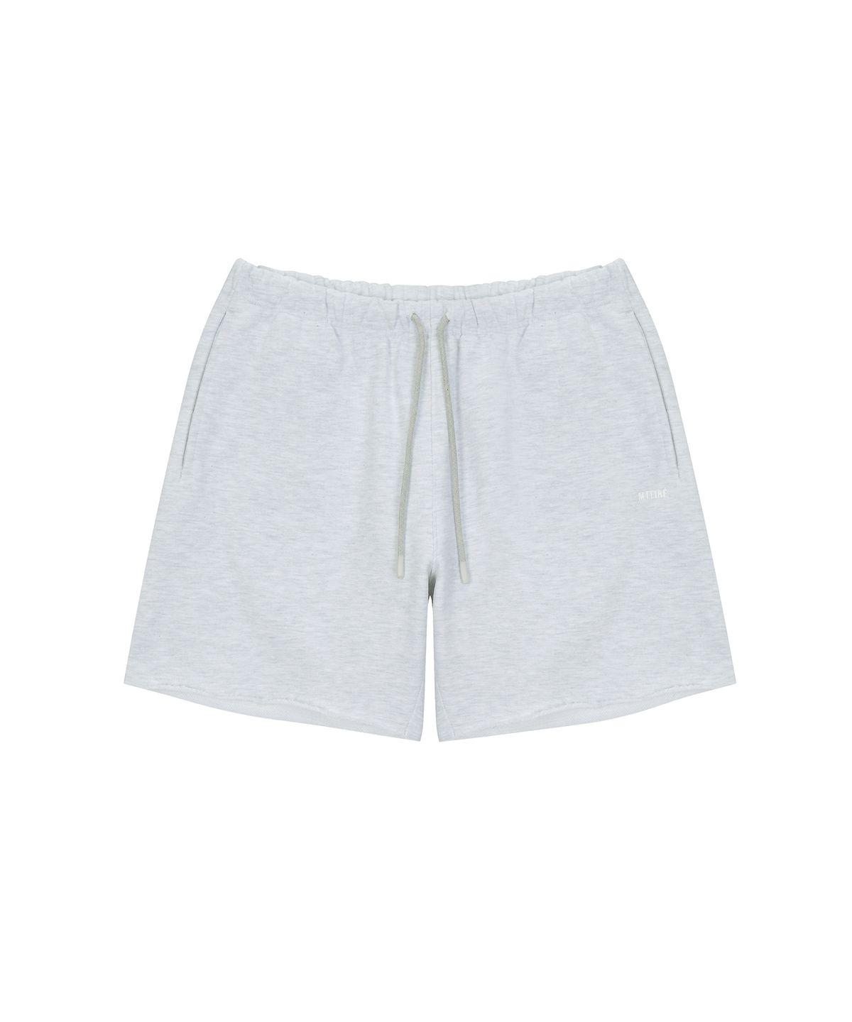 마티레(MTTIRÉ) BASIC LOGO SHORT SWEAT PANTS / LIGHT GRAY