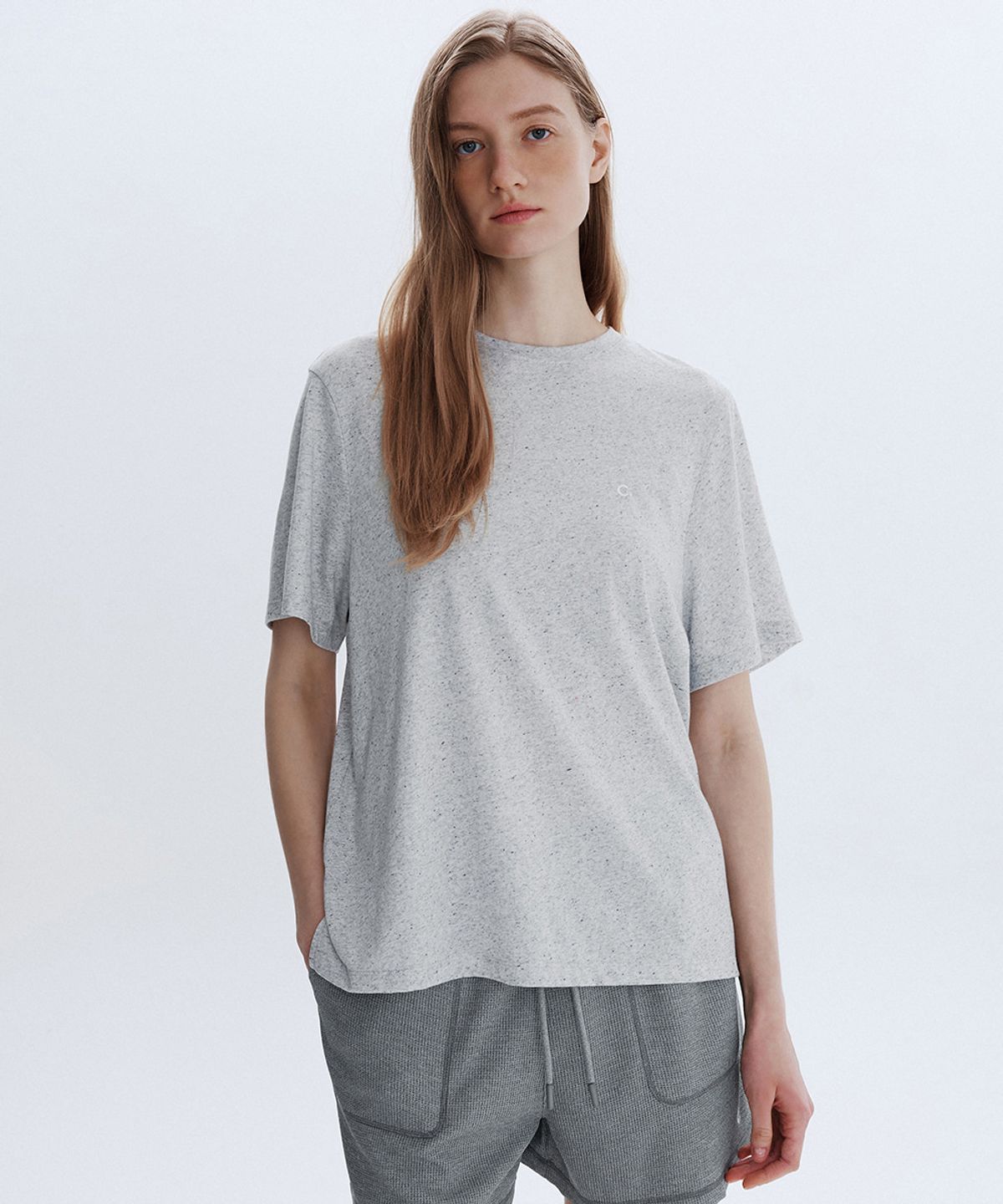 클로브(CLOVE) [26SM clove] Clove Loose-fit T-Shirt (Light Grey)