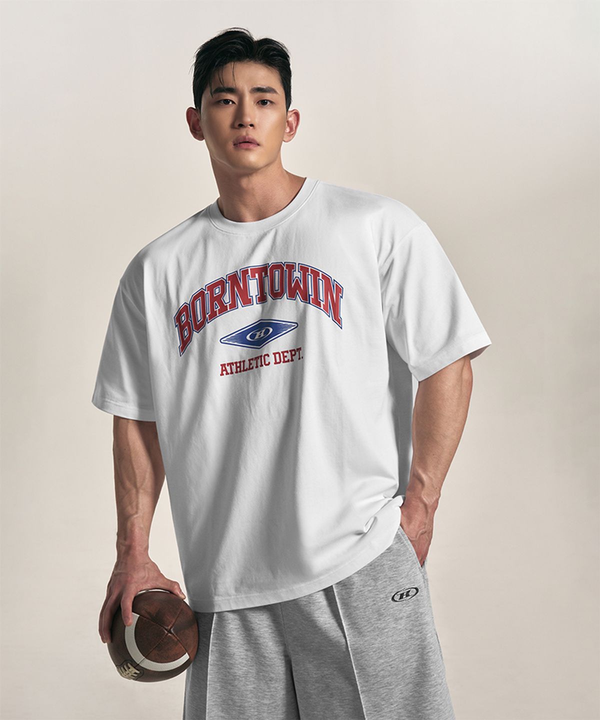 본투윈(BORN TO WIN) BORNTOWIN ARCH LOGO T-SHIRTS [WHITE]