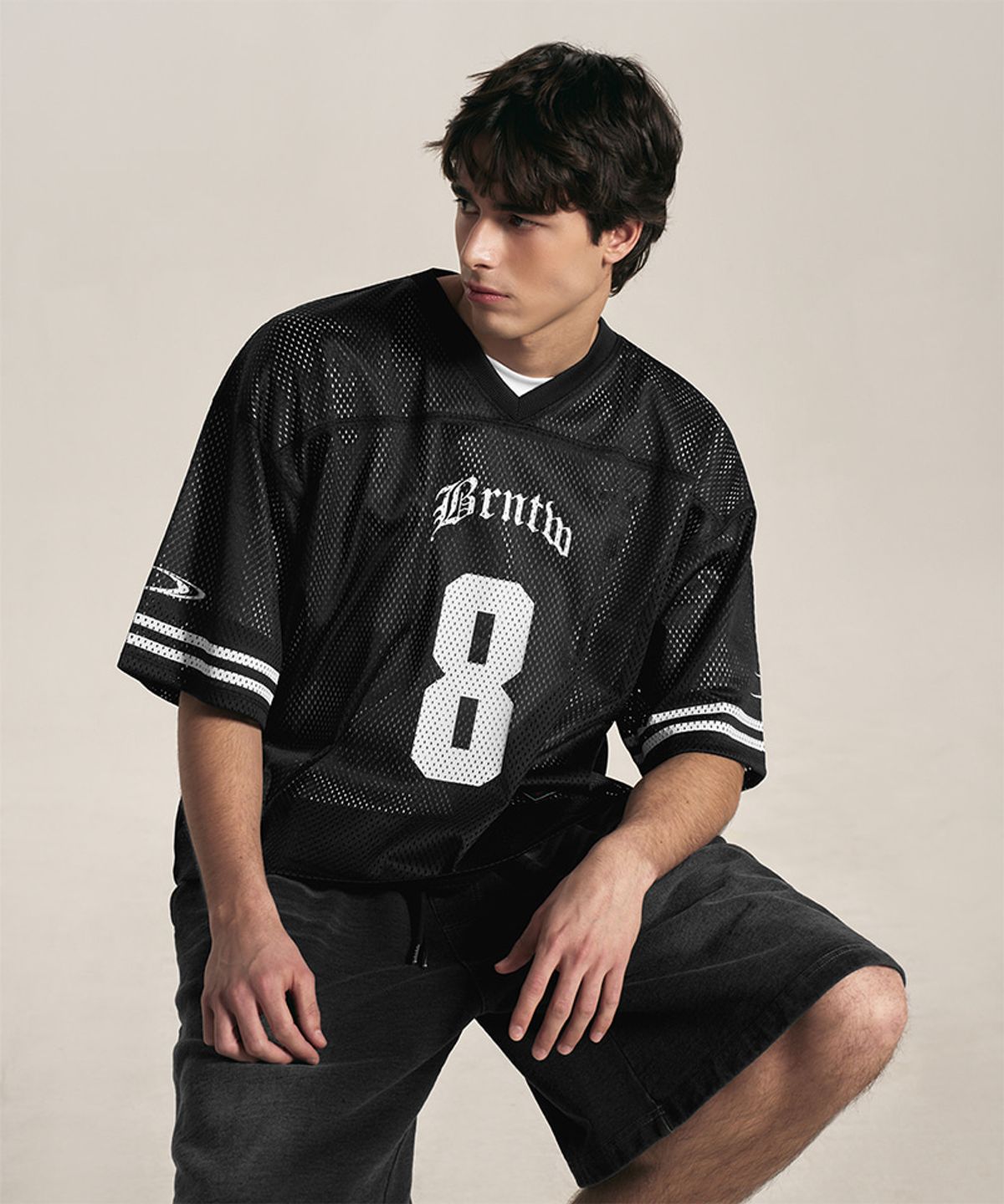본투윈(BORN TO WIN) FULL MESH JERSEY T-SHIRTS [BLACK]