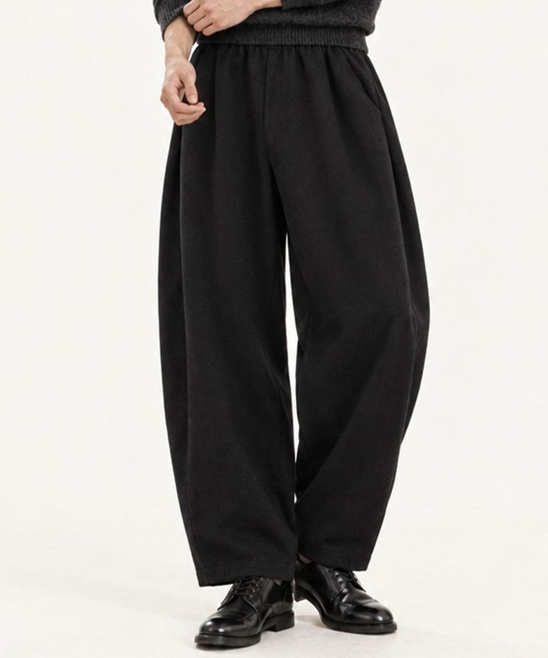 Side Pleats Wide Trousers