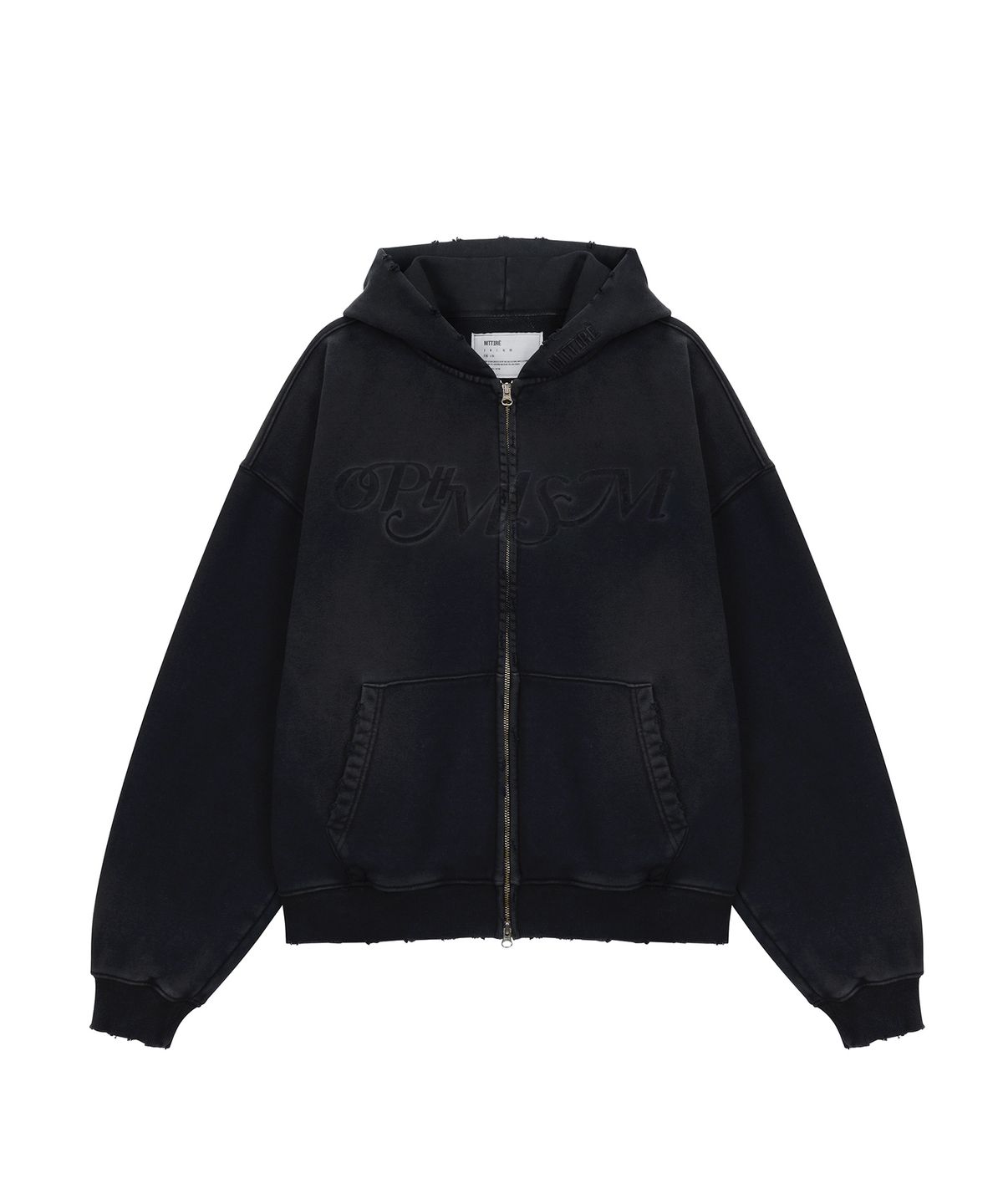 마티레(MTTIRÉ) OPTIMISM VTG WASHED 2WAY ZIP-UP / BLACK