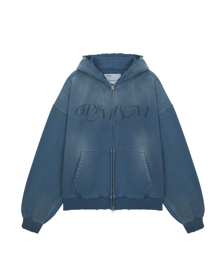 OPTIMISM VTG WASHED 2WAY ZIP-UP / NAVY