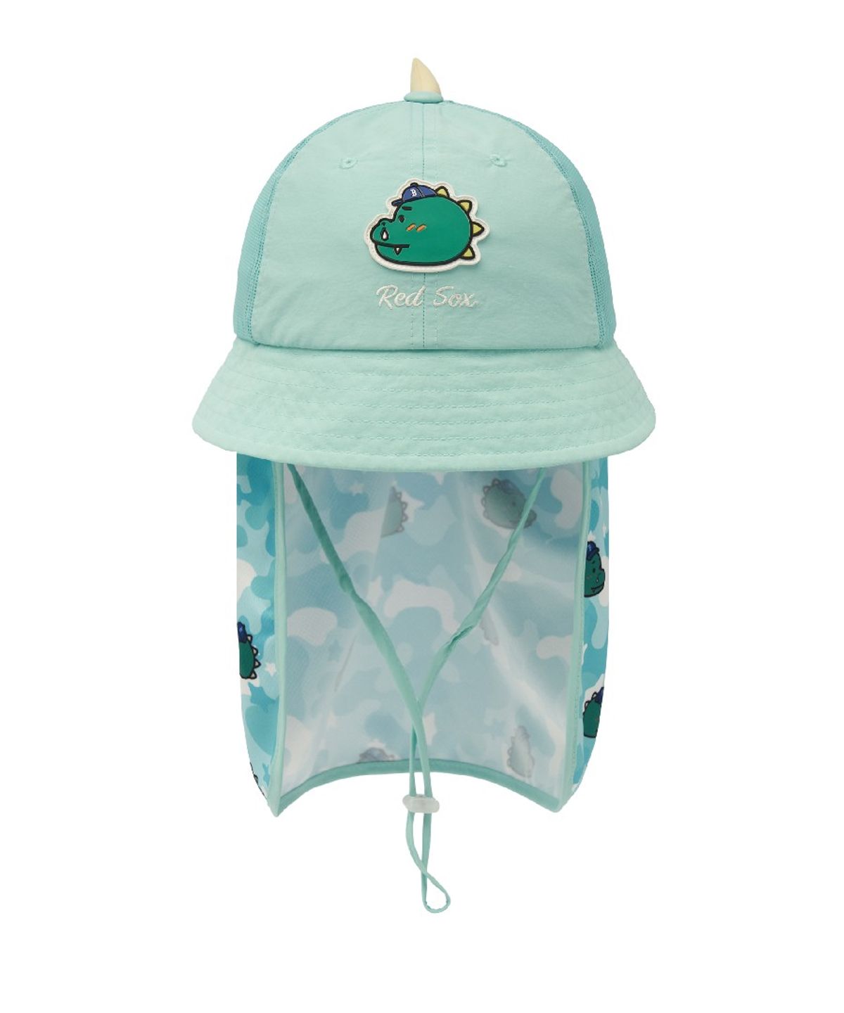 엠엘비 키즈(MLB KIDS) 메가베어프렌즈 넥플랩 메쉬 돔햇 BOS (L.Mint)