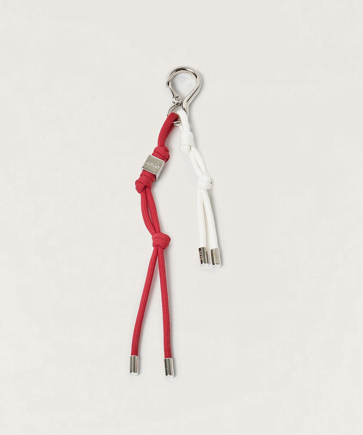 넛넛(NUTNUT) Color Block Knot Keyring - RED & WHITE