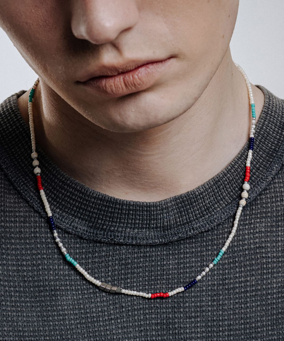 스칼렛또블랙(SCALETTOBLACK) RAM018 Delicate Bead String Necklace