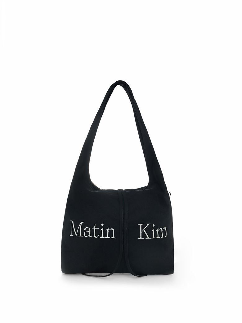 LOGO POINT ROUND ECOBAG IN BLACK
