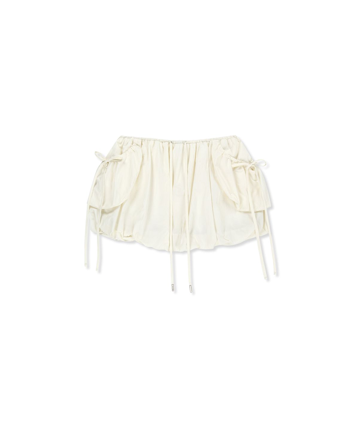 마뗑킴(MATIN KIM) STRAP DETAIL BALLON SKIRT IN IVORY