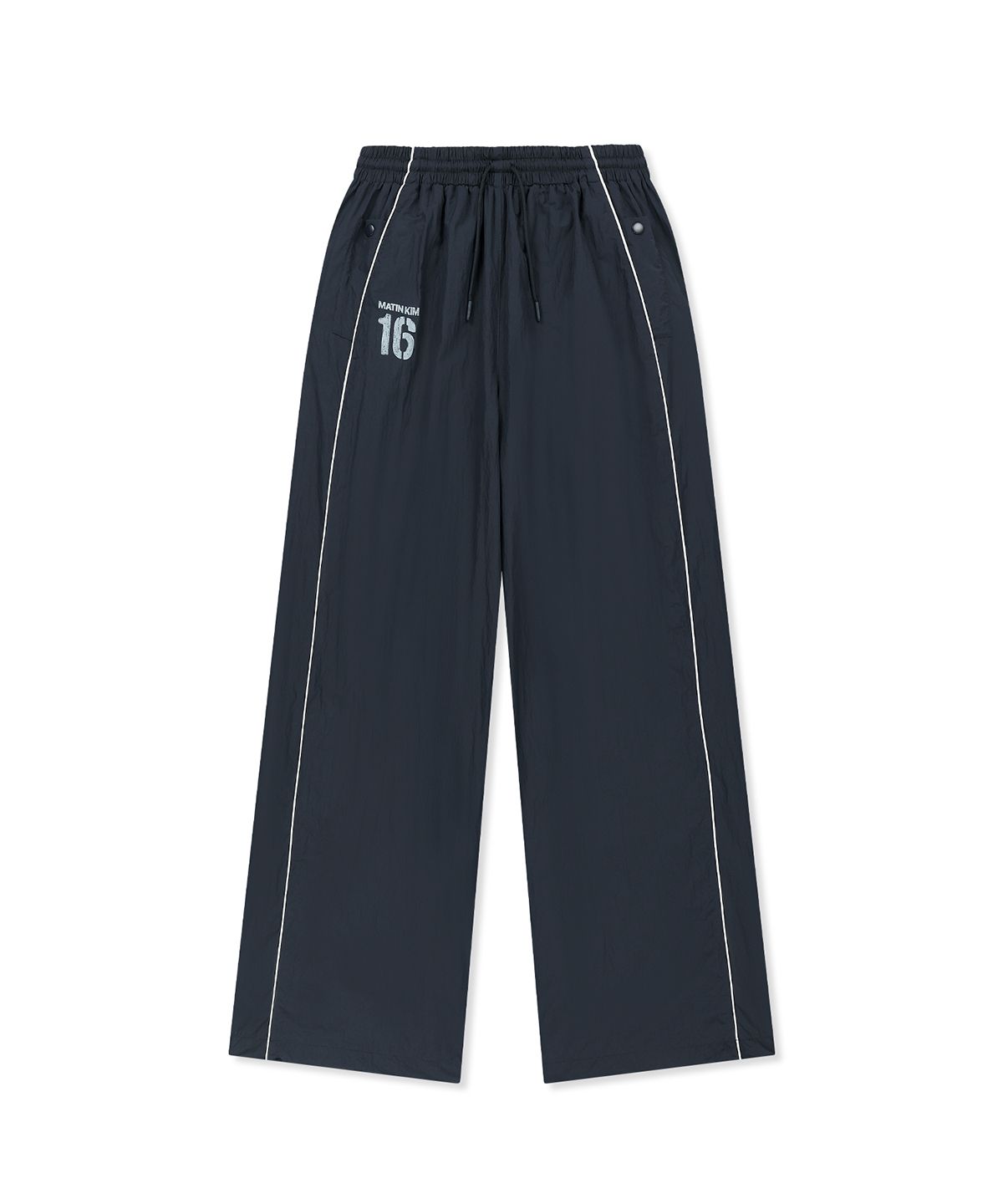 마뗑킴(MATIN KIM) MATIN 16 LOGO TRACK PANTS IN NAVY