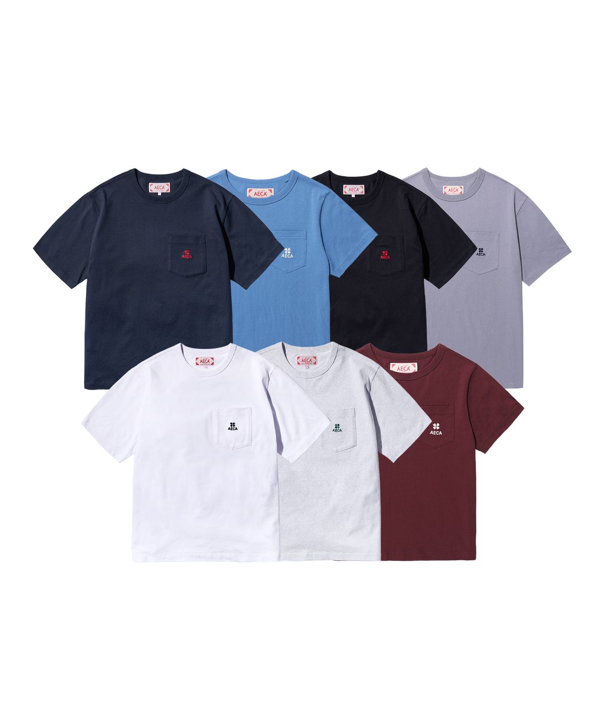 에이카화이트(AECA) (Woman) EVERYDAY AECA CLOVER POCKET TEE (7color)