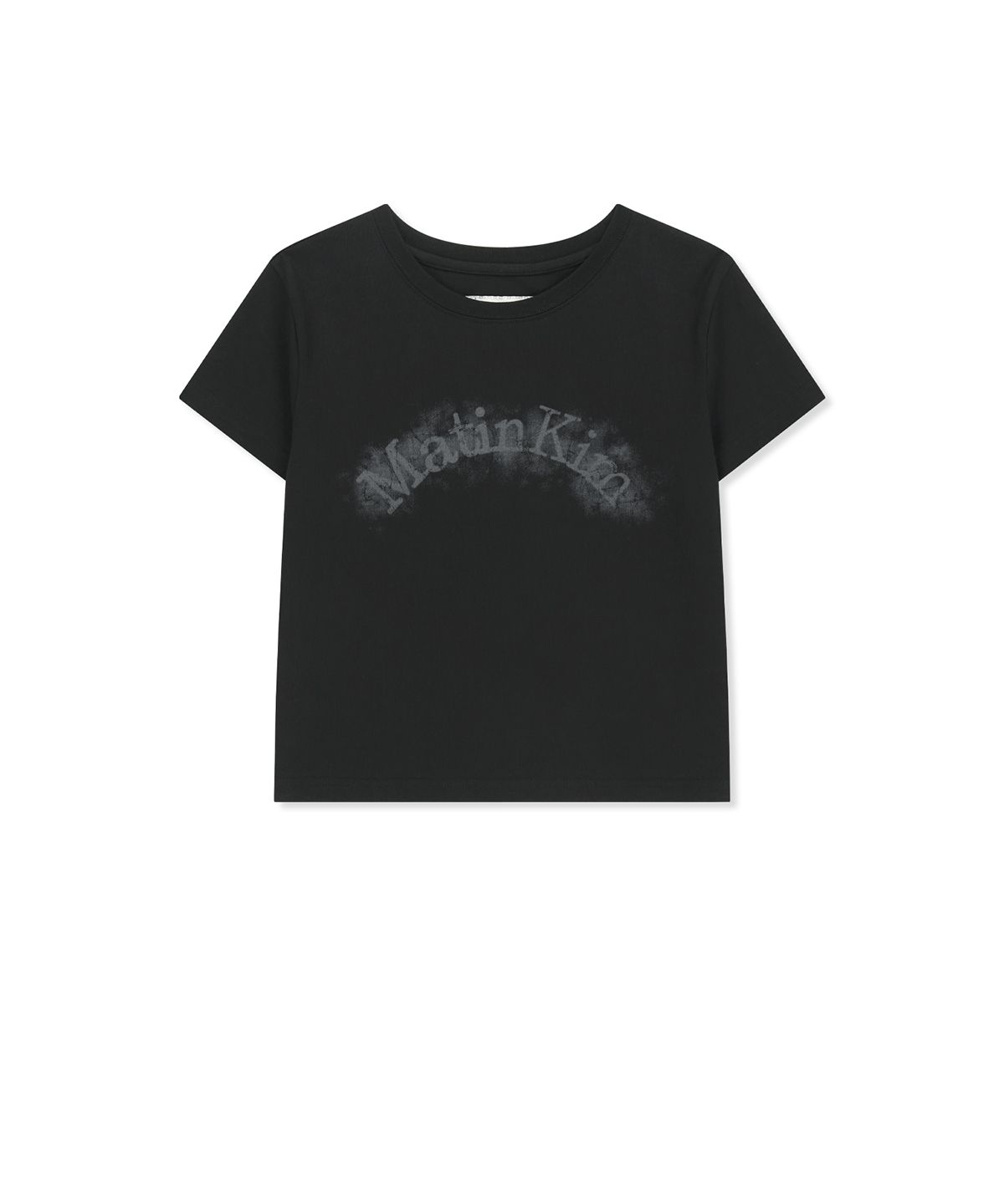 마뗑킴(MATIN KIM) MATIN KIM ARCH LOGO CROP TOP IN BLACK