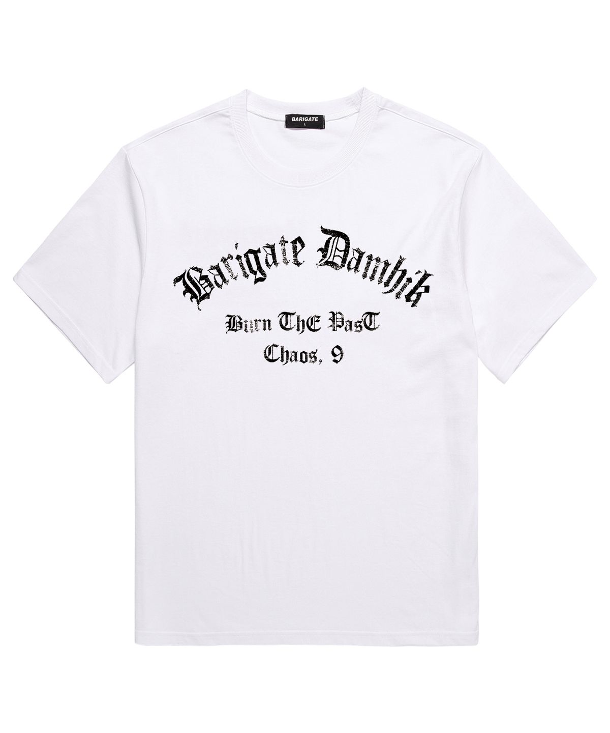 바리게이트(BARIGATE) NO.9 반팔 티셔츠 (BS042) 화이트