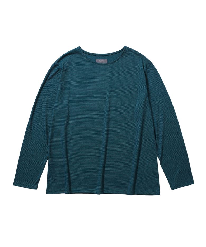 [발루트 X KEEMSEUNGHWVN] BOAT NECK LONG SLEEVE (PINSTRIPE DEEP OCEAN)