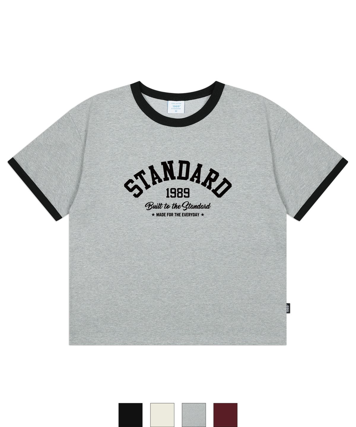 1989스탠다드(1989STANDARD) BUILT STANDARD 쿨코튼 크롭 링거 반소매 (SRCSTD-0256)