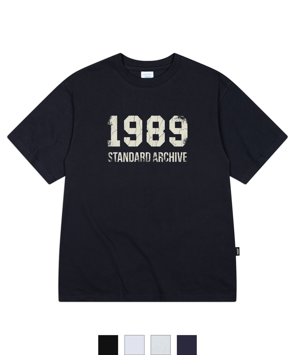 1989스탠다드(1989STANDARD) VINTAGE LOGO 쿨 코튼 오버핏 반소매 (SISSTD-0252)