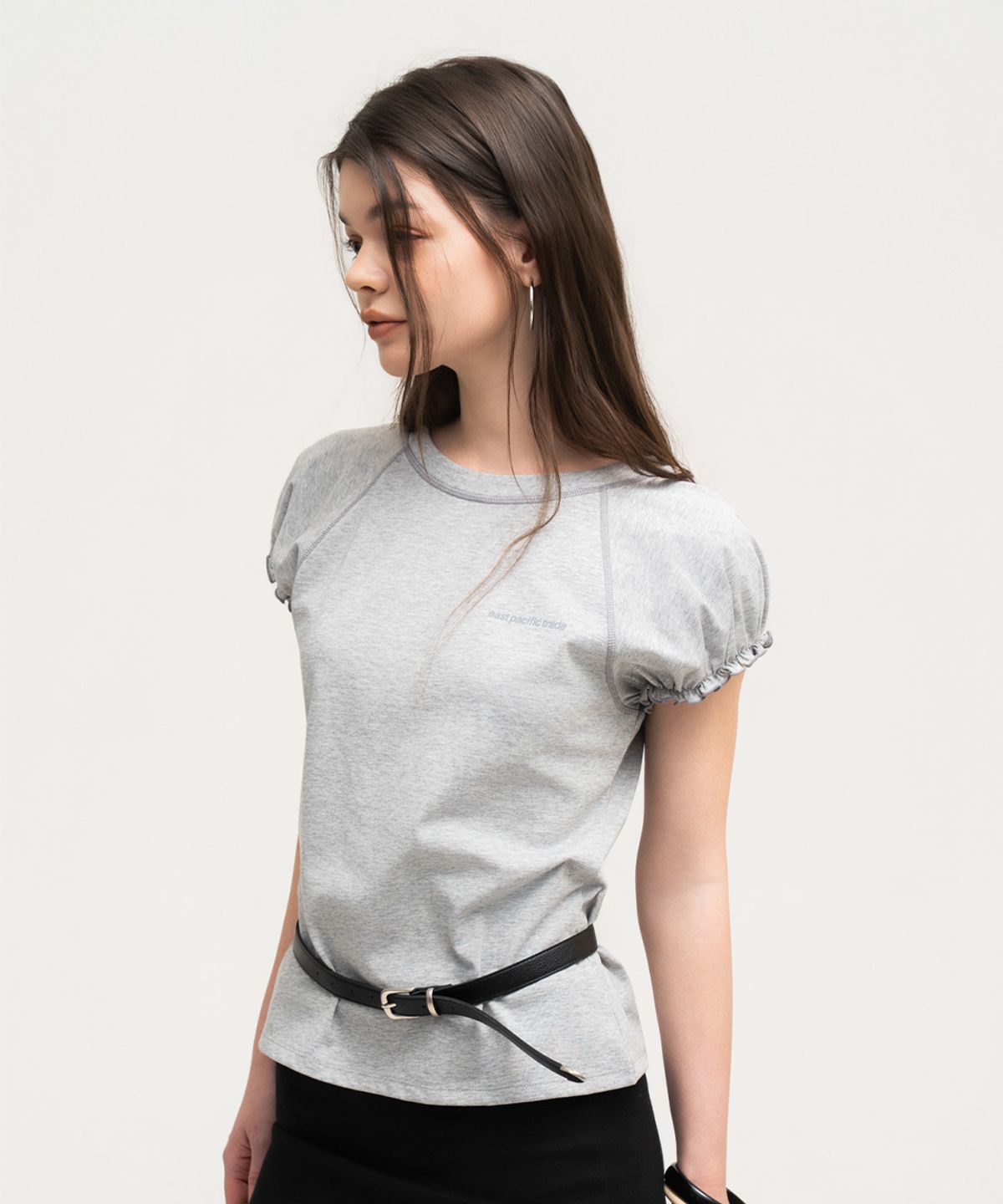 이피티(EPT) PUFF SLEEVE TOP (H/GREY)