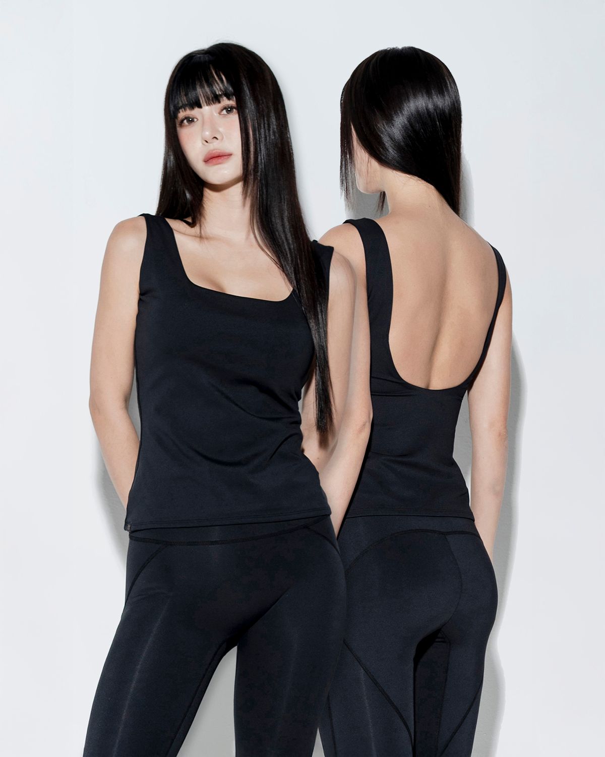 비나앤코(VINAANDCO) 겨살커버 백리스 기본탑 - 블랙 (S/M/L)