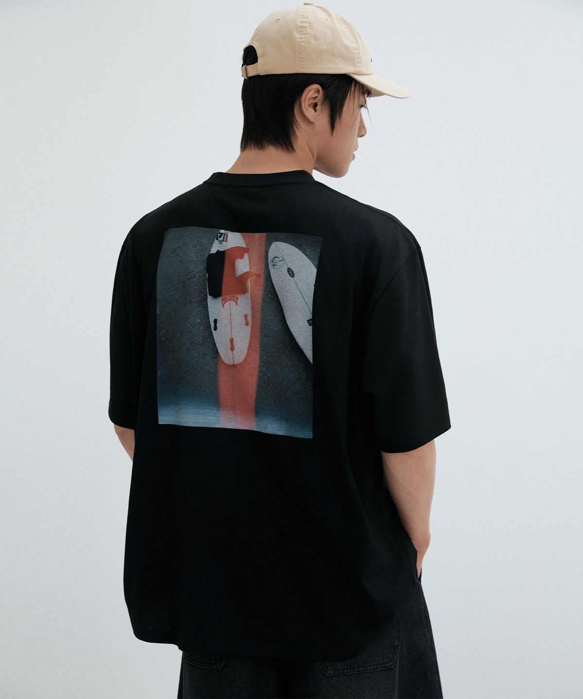 오닐(ONEILL) 백 빈티지 서핑 티셔츠_블랙