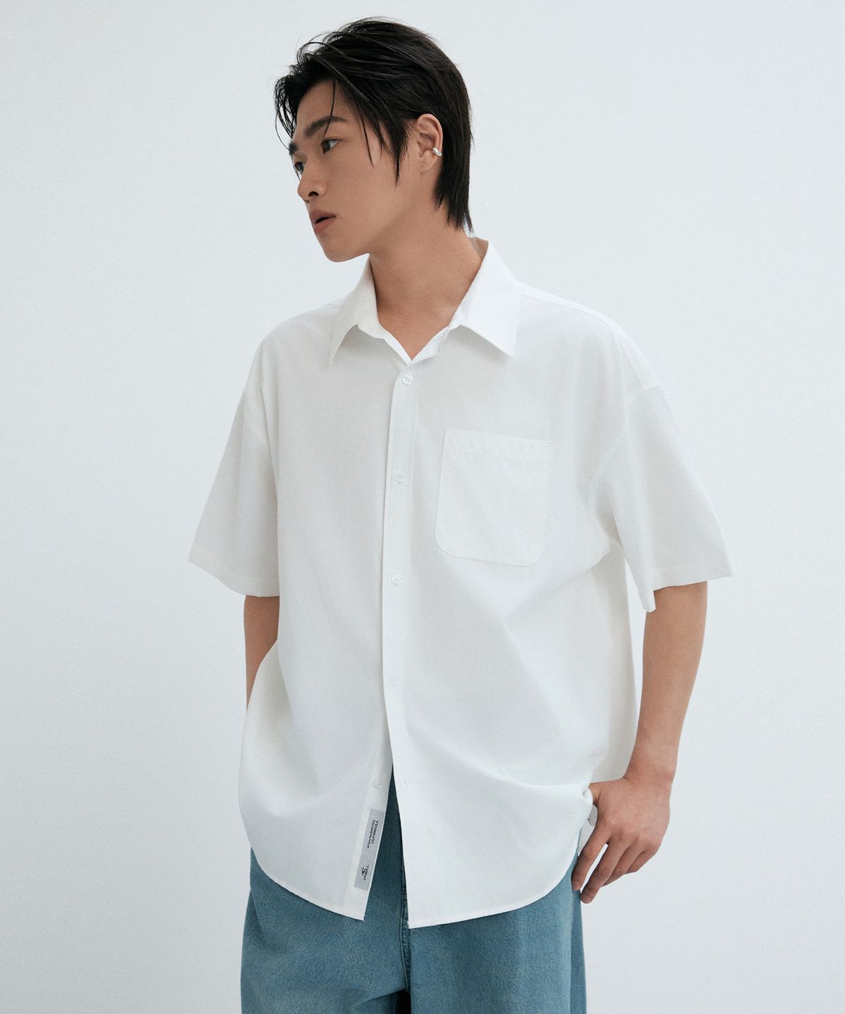오닐(ONEILL) 옥스퍼드 반팔 셔츠_화이트