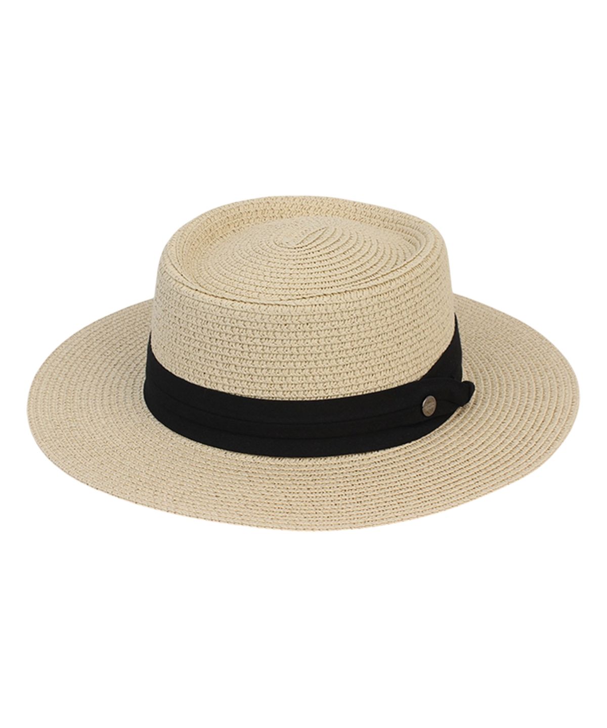 유니버셜 케미스트리(UNIVERSAL CHEMISTRY) Sweet BK line Beige Panama Hat 파나마햇