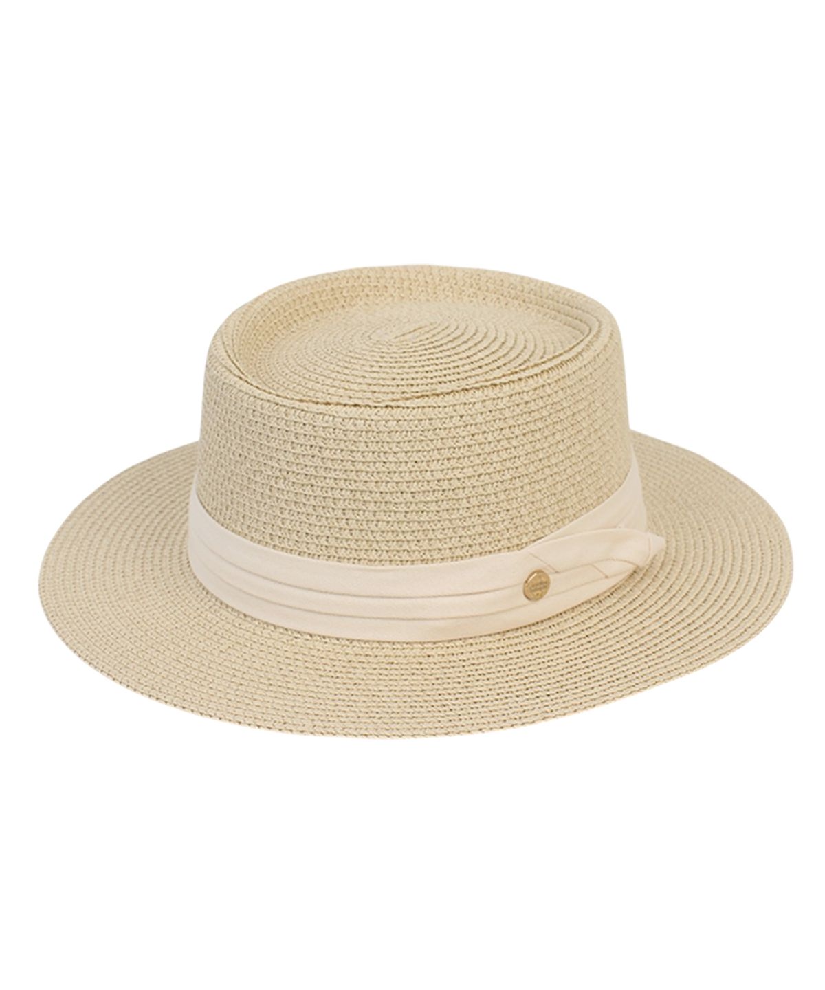 유니버셜 케미스트리(UNIVERSAL CHEMISTRY) Sweet BG line Beige Panama Hat 파나마햇