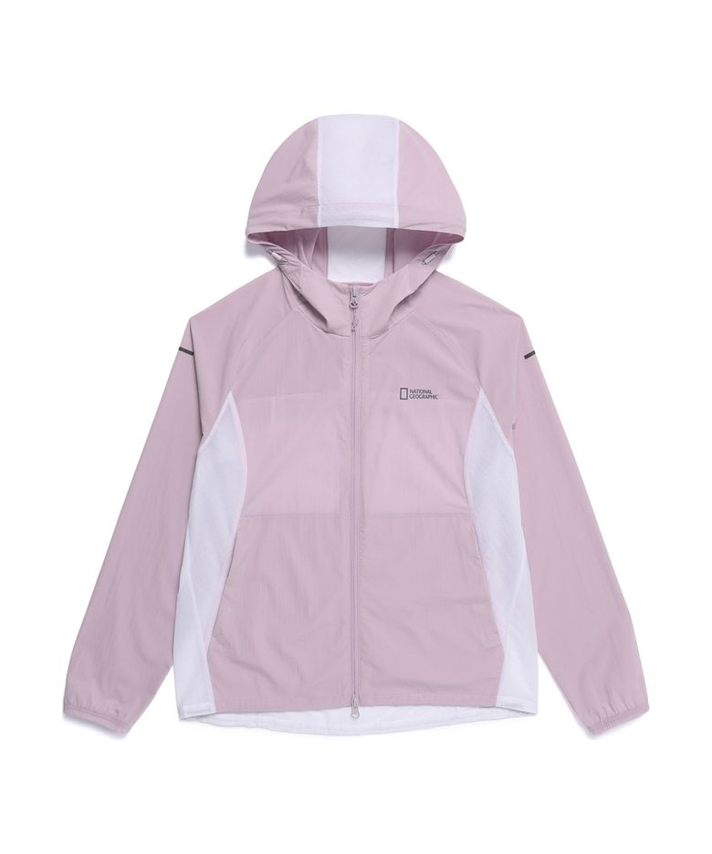 N262WJP270 여성 네이쳐 메쉬그리드 후드 자켓 LAVENDER