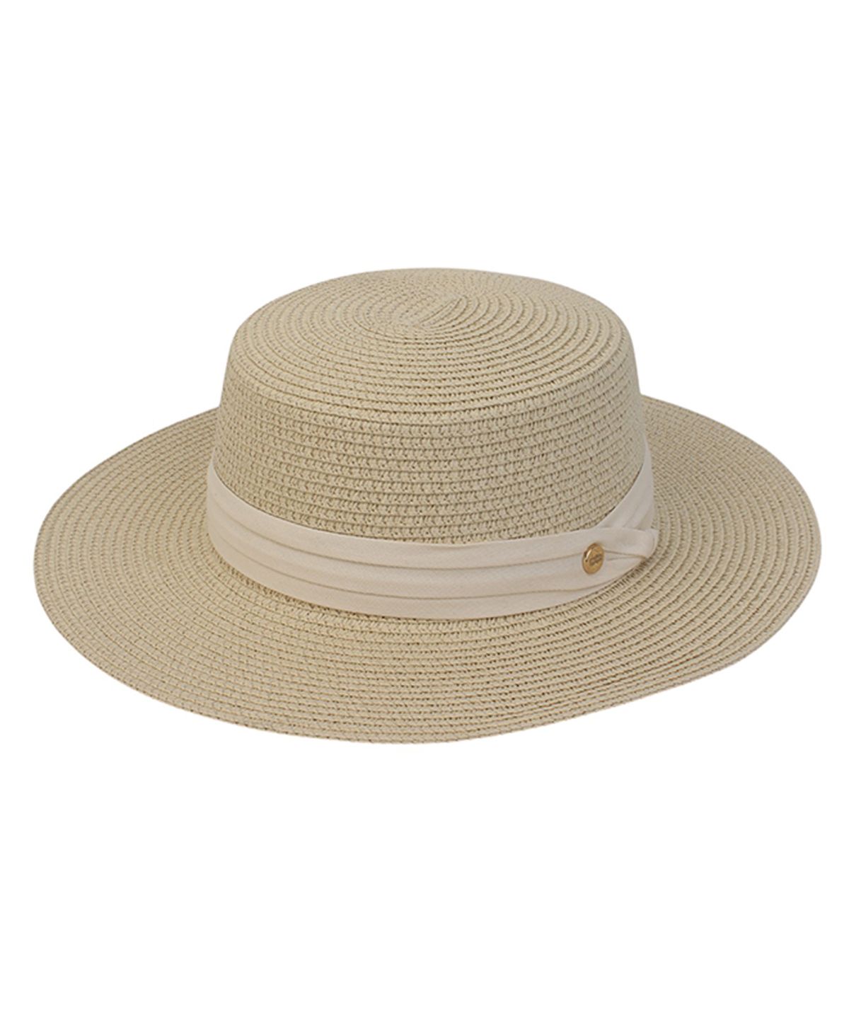 유니버셜 케미스트리(UNIVERSAL CHEMISTRY) Sweet Beige Flat Panama Hat 파나마햇