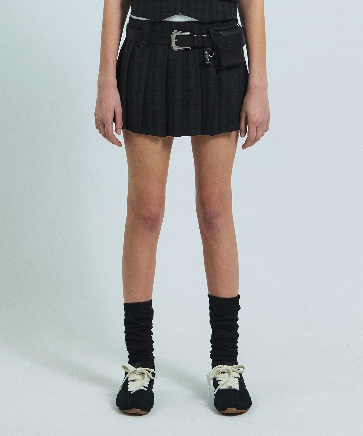 그로브(GROVE) JANELL LAYERED SKIRT (BLACK)