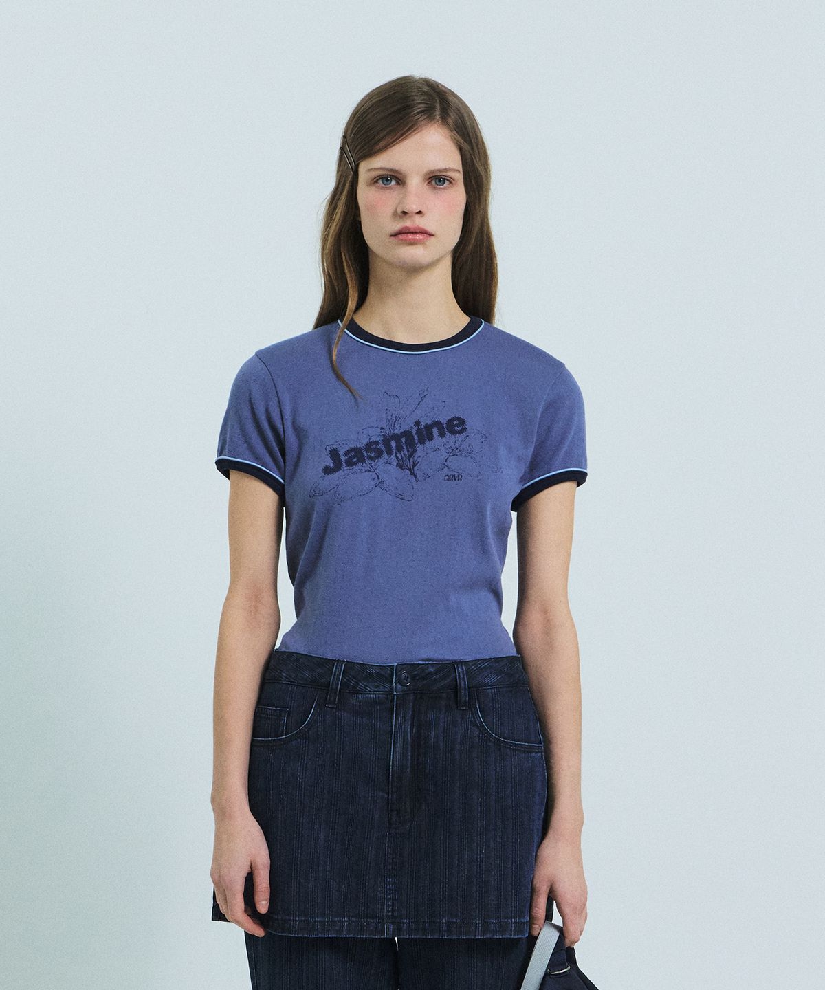 그로브(GROVE) JASMINE H/S T-SHIRT (NAVY)