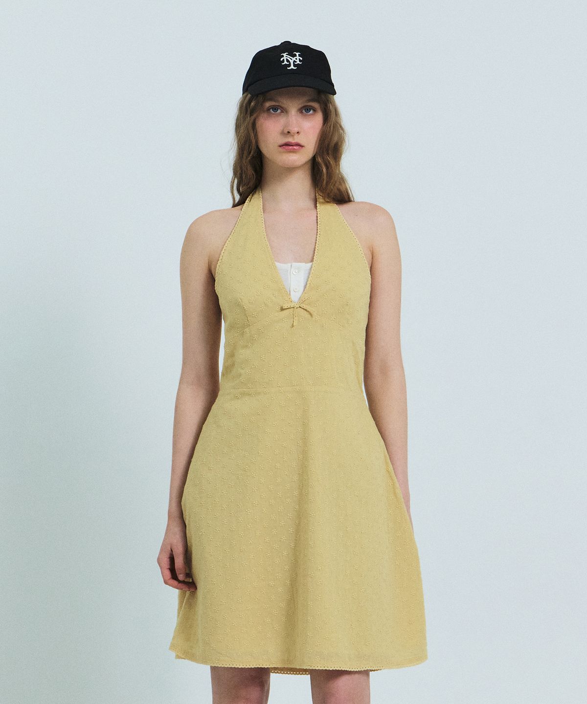 그로브(GROVE) CATHERINE HALTER ONE-PIECE (YELLOW)